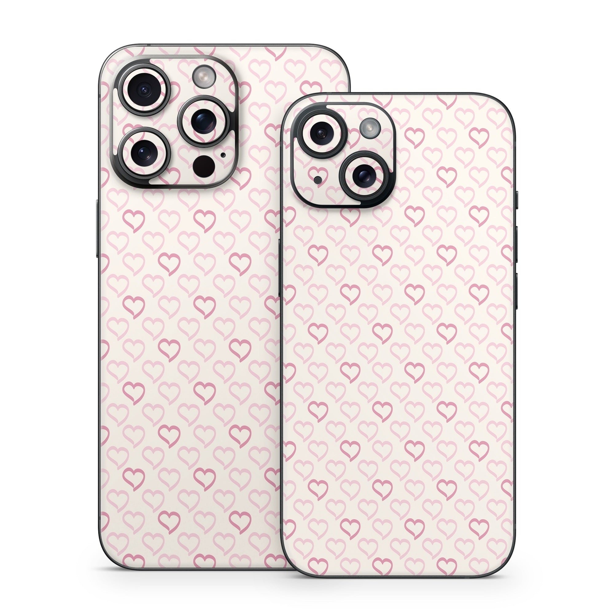 Patterned Hearts - Apple iPhone 15 Skin