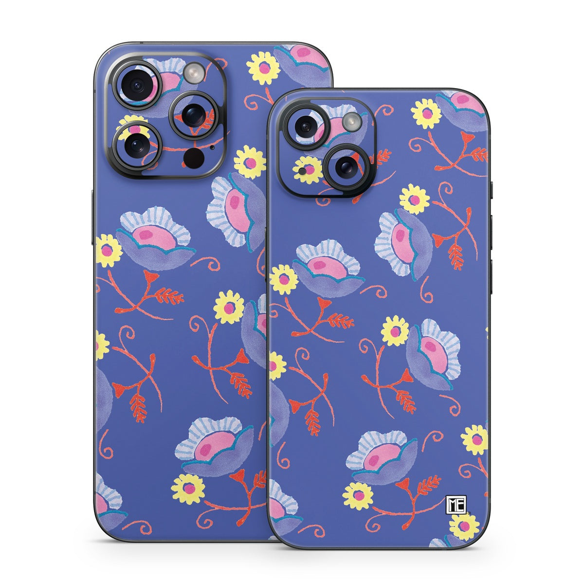 Purple Flowers - Apple iPhone 15 Skin