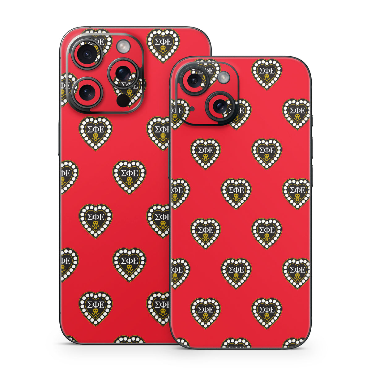 Sigma Phi Epsilon Badge Pattern Red - Apple iPhone 15 Skin