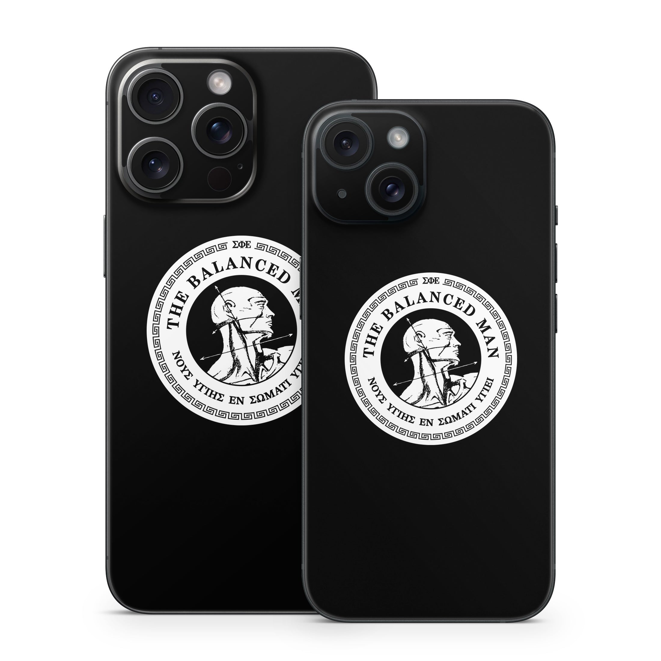 Sigma Phi Epsilon Balanced Man Black - Apple iPhone 15 Skin