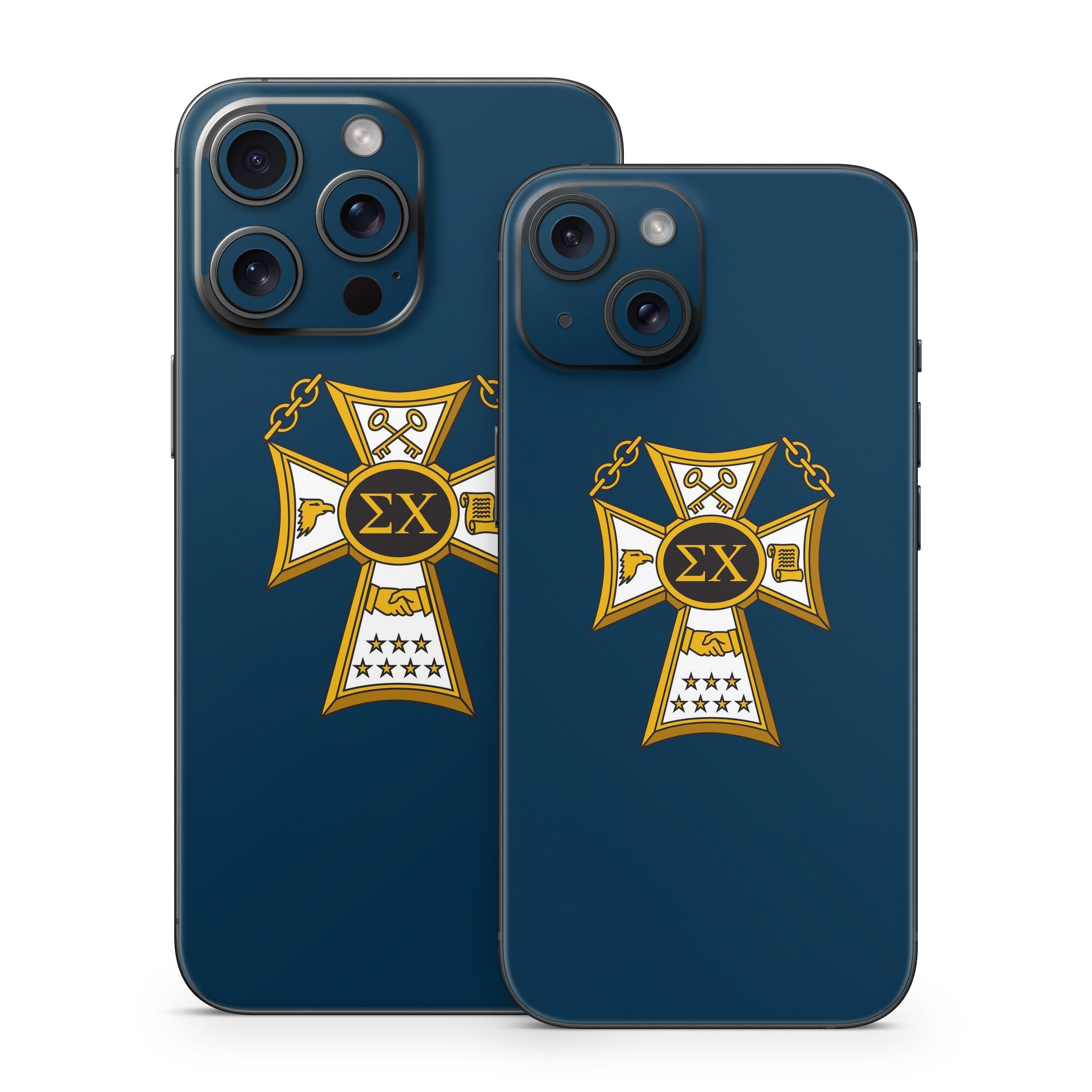 Sigma Chi Badge Navy - Apple iPhone 15 Skin
