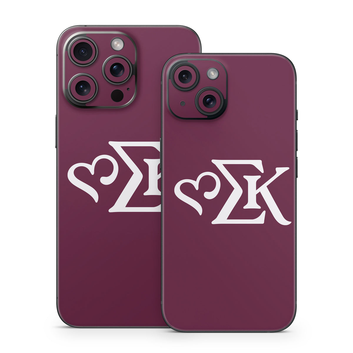 Sigma Kappa Greek Letters Dove Love on Mary Maroon - Apple iPhone 15 Skin