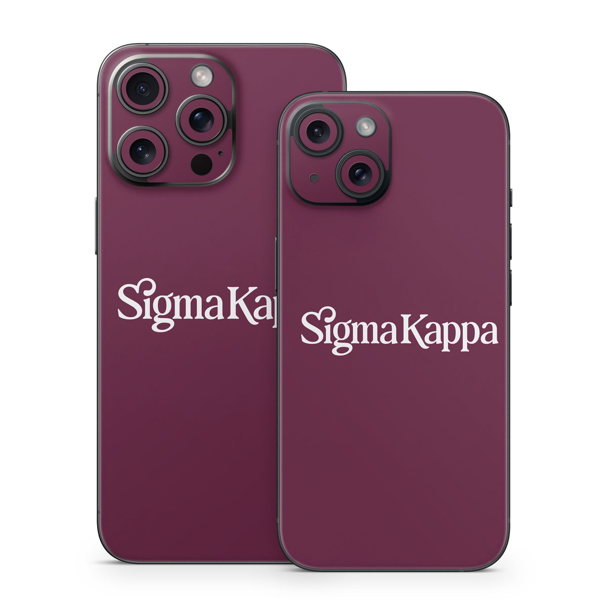 Sigma Kappa Primary Logo Dove Love on Mary Maroon - Apple iPhone 15 Skin