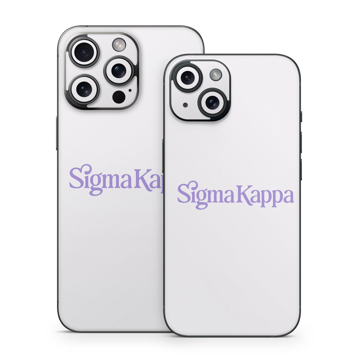 Sigma Kappa Primary Logo Legacy Lavender on Dove Love - Apple iPhone 15 Skin