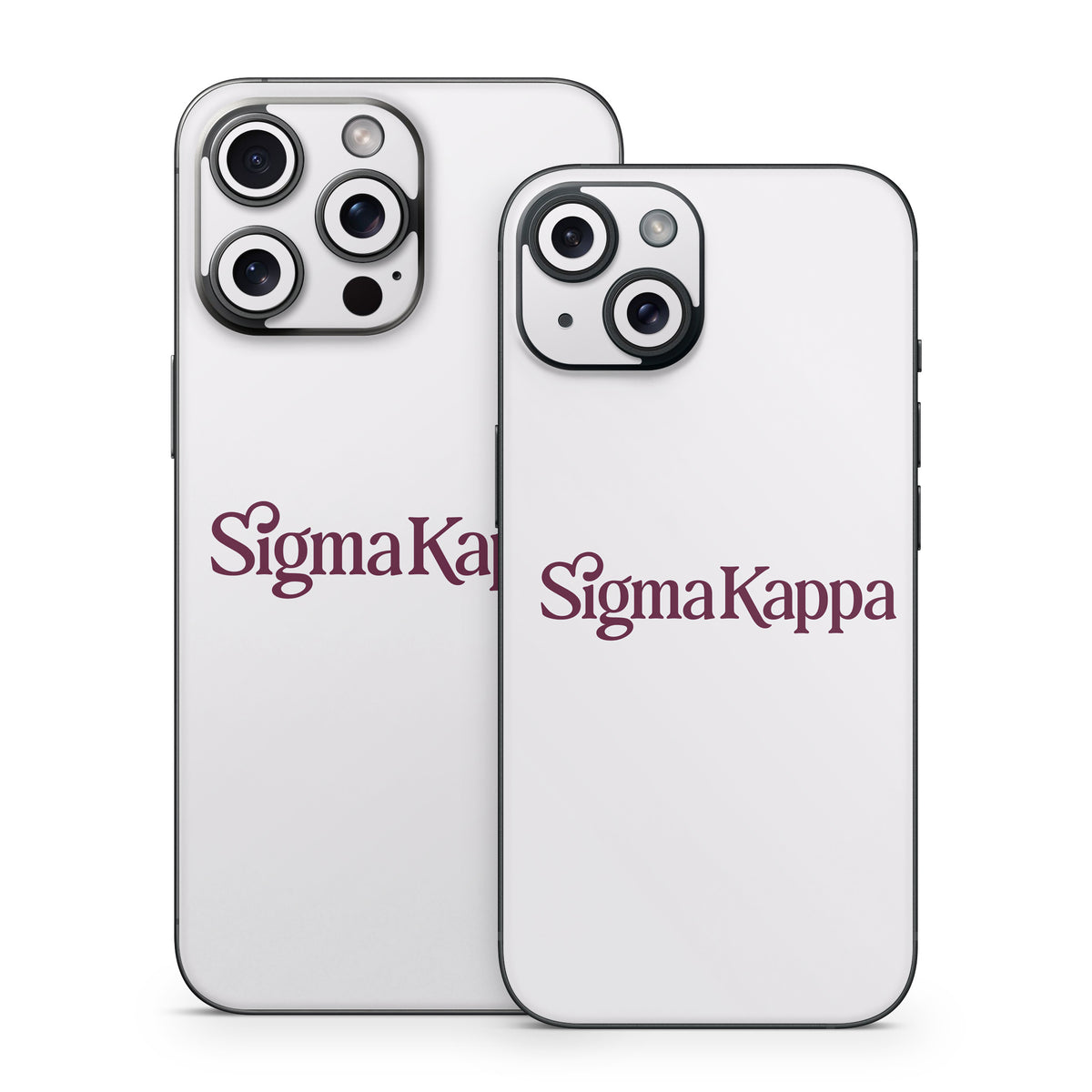 Sigma Kappa Primary Logo Mary Maroon on Dove Love - Apple iPhone 15 Skin