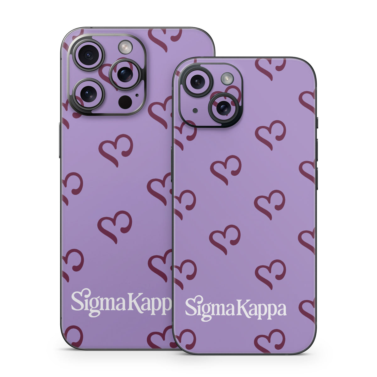 Sigma Kappa Hearts Pattern - Apple iPhone 15 Skin