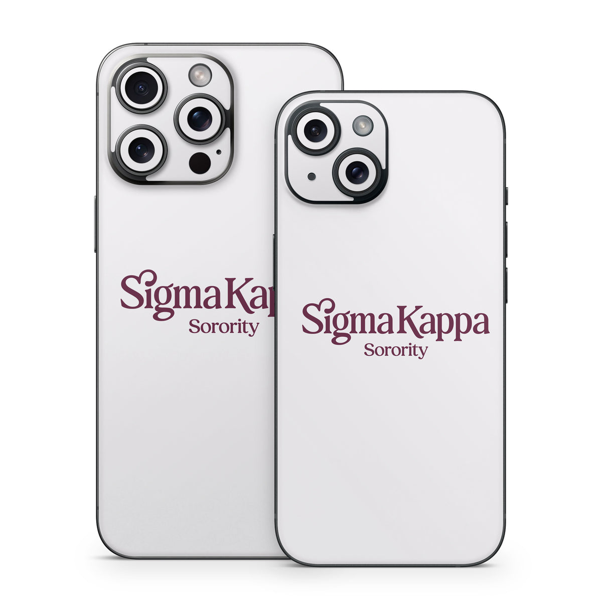 Sigma Kappa Sorority Logo Mary Maroon on Dove Love - Apple iPhone 15 Skin