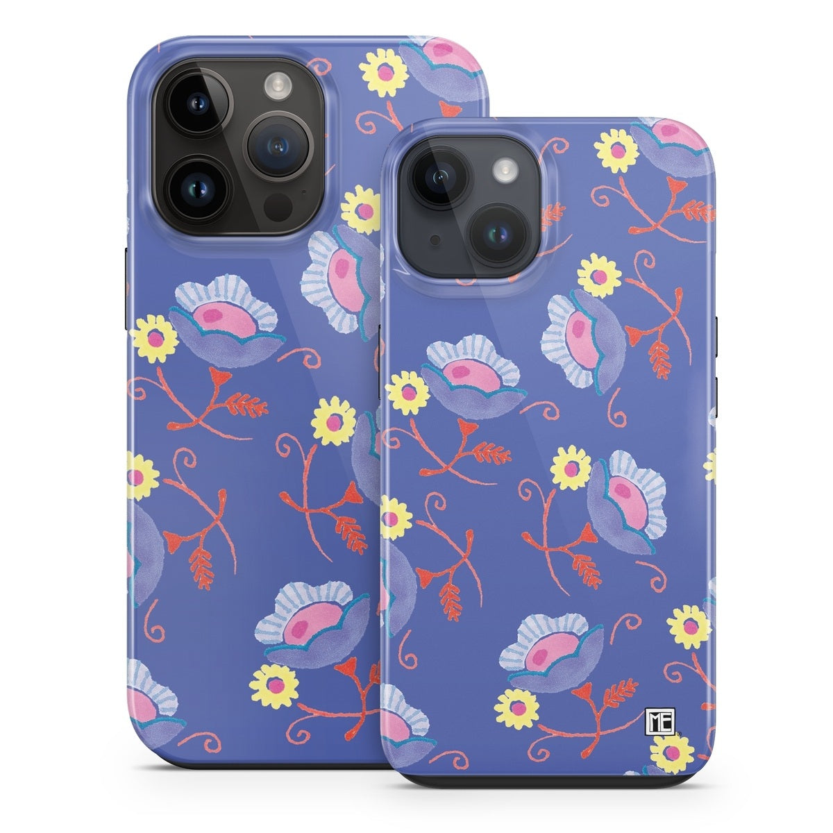 Purple Flowers - Apple iPhone 15 Tough Case