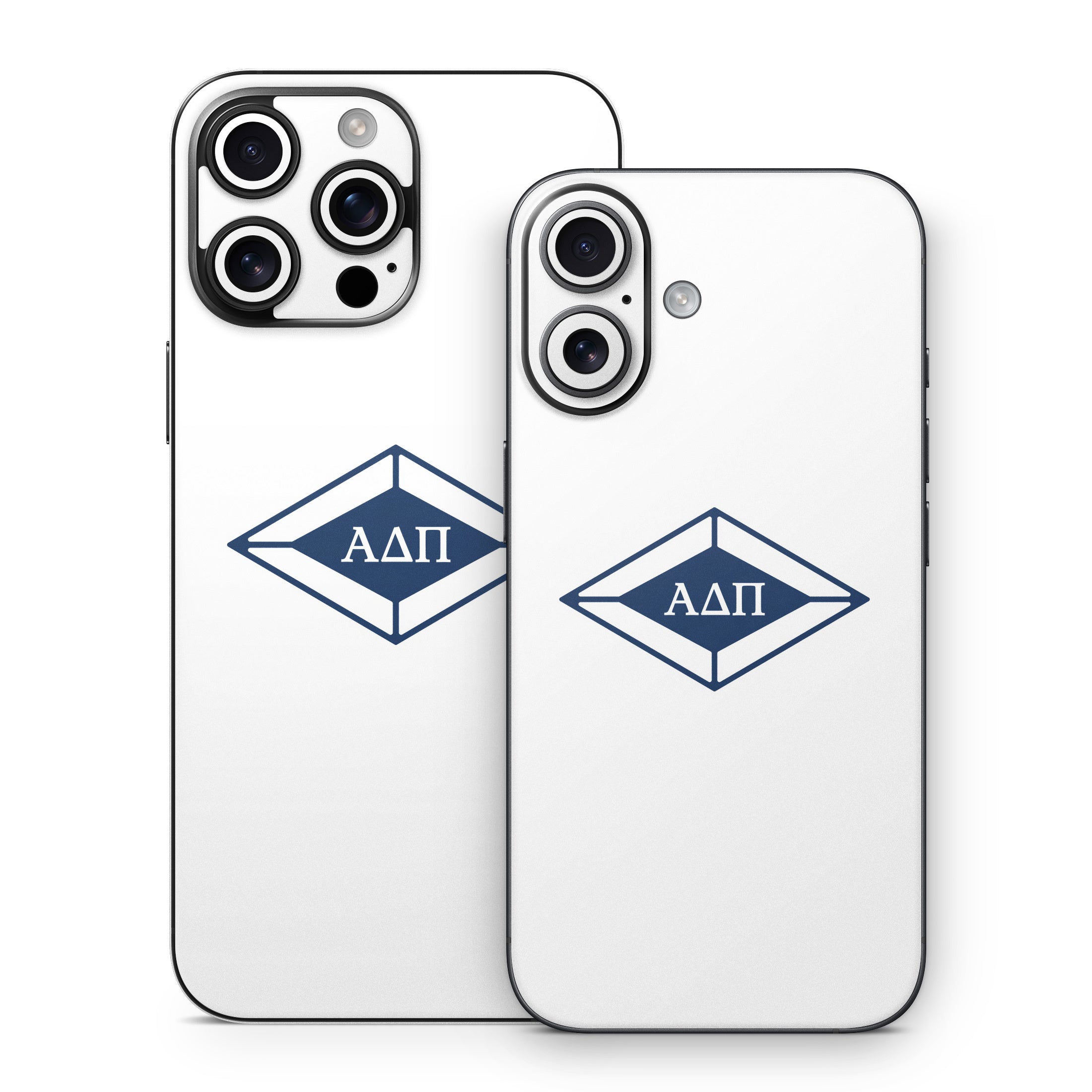 Alpha Delta Pi Diamond Letters White - Apple iPhone 16 Skin