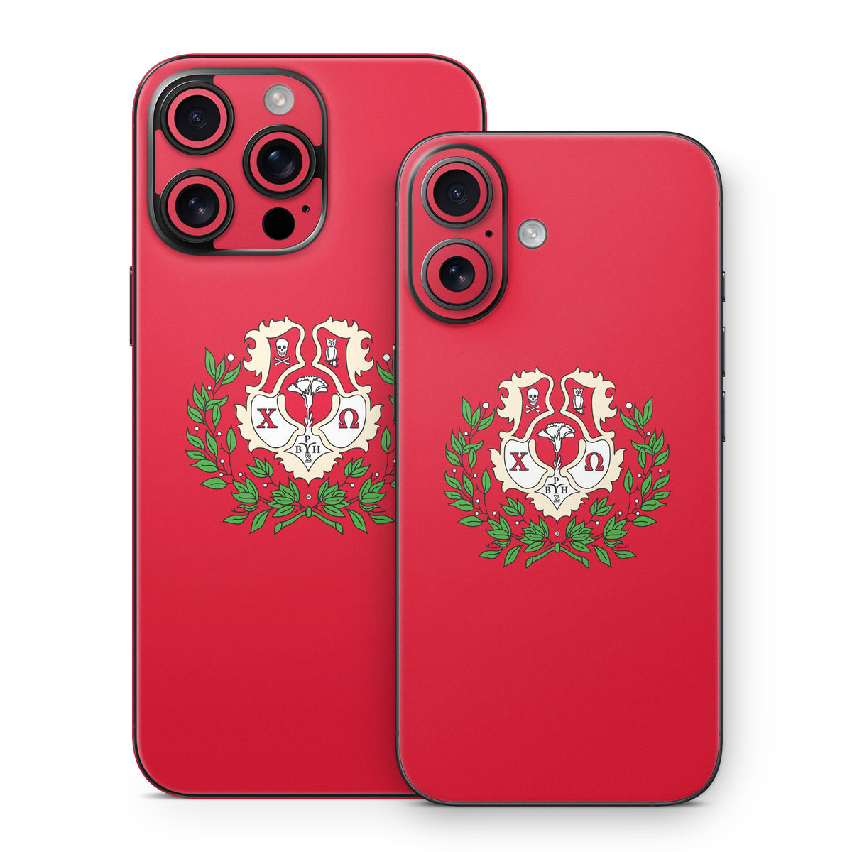 Chi Omega Crest Cardinal - Apple iPhone 16 Skin