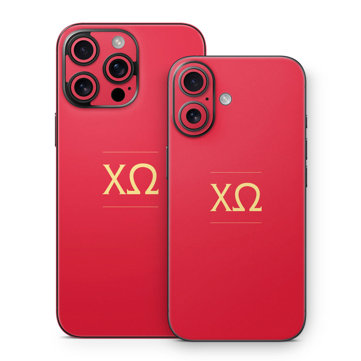 Chi Omega Letters Cardinal - Apple iPhone 16 Skin