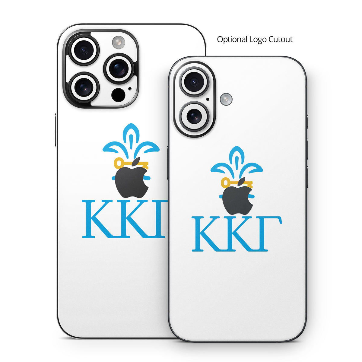 Kappa Kappa Gamma Letterkey Vertical White - Apple iPhone 16 Skin