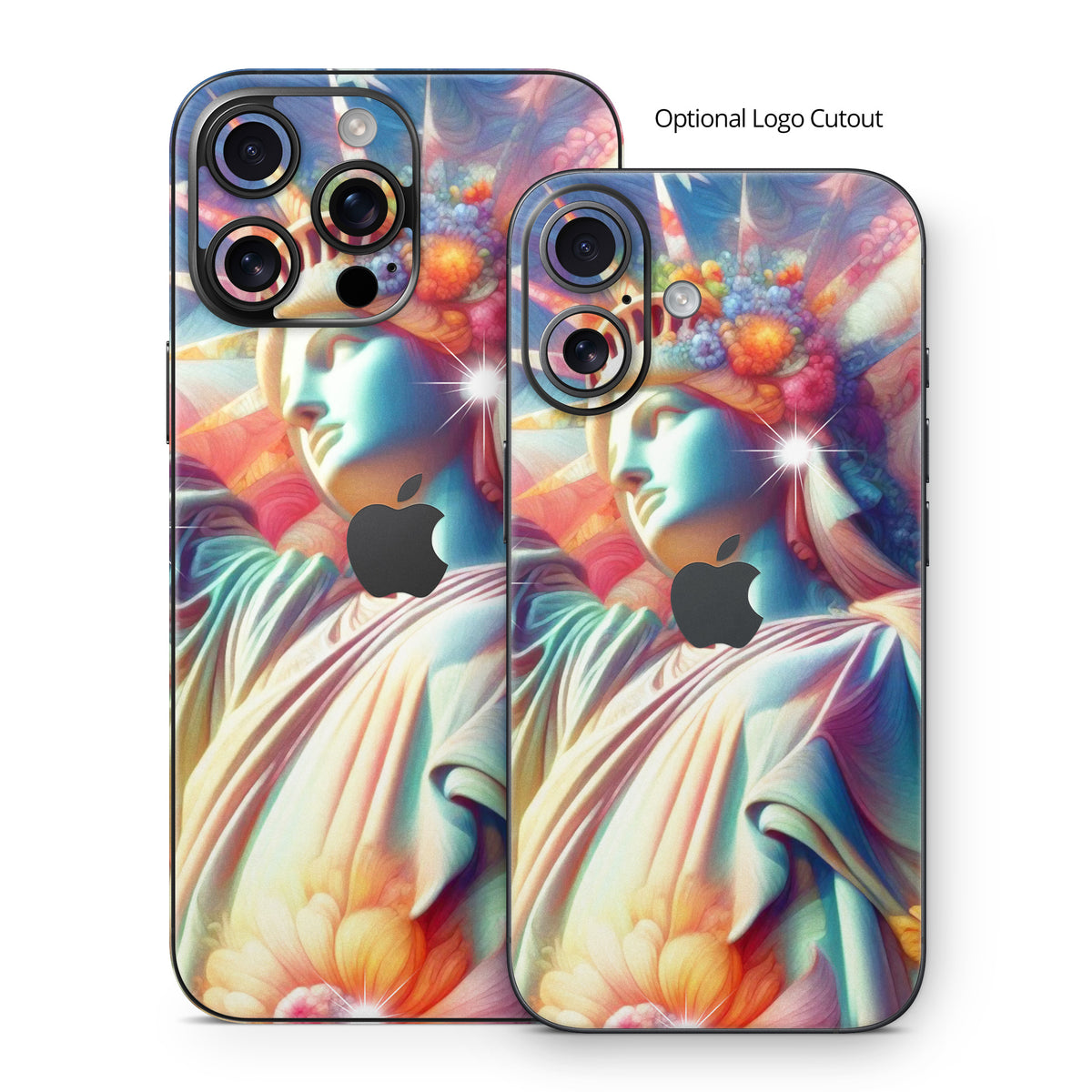 Lady Liberty and Flowers - Apple iPhone 16 Skin