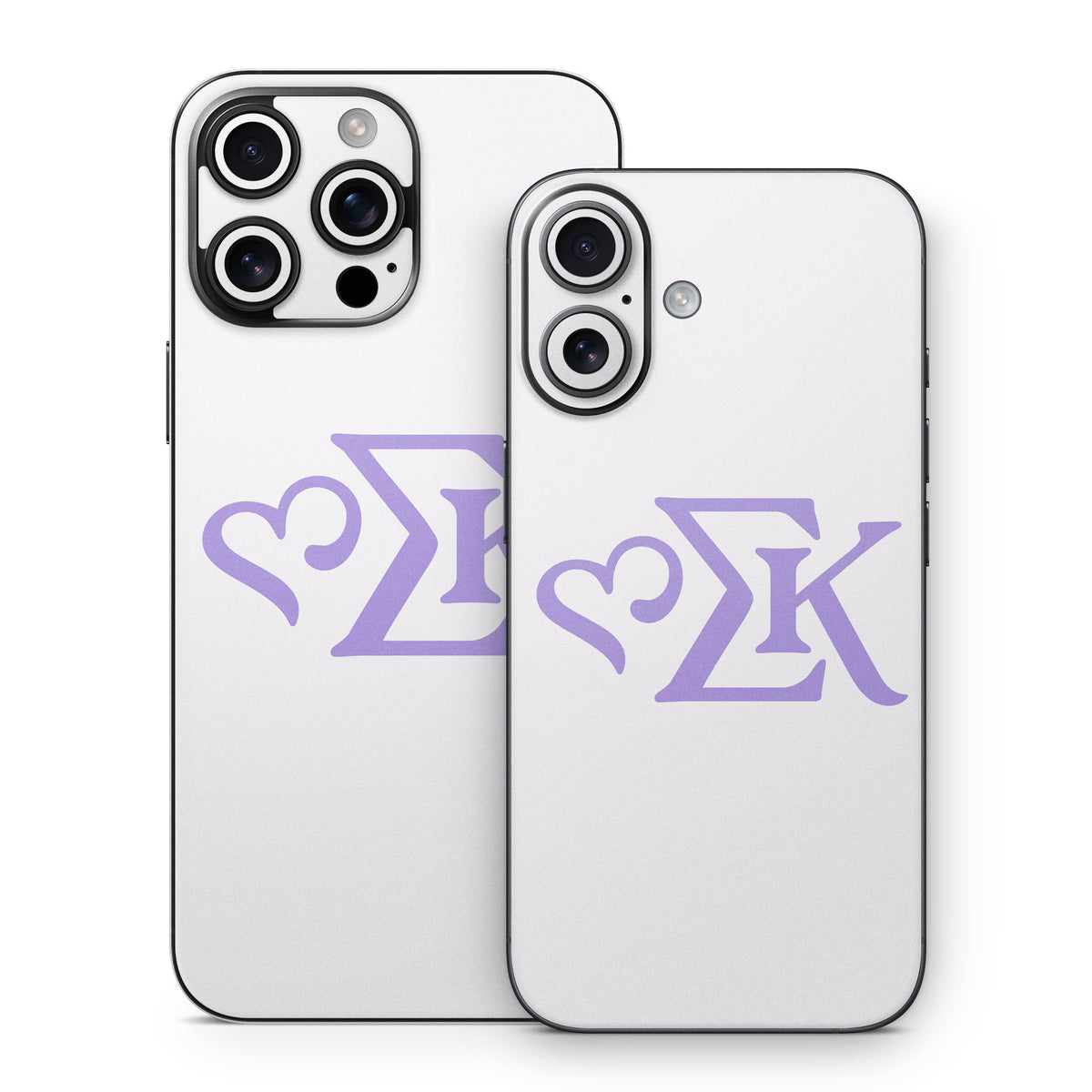 Sigma Kappa Greek Letters Legacy Lavender on Dove Love - Apple iPhone 16 Skin