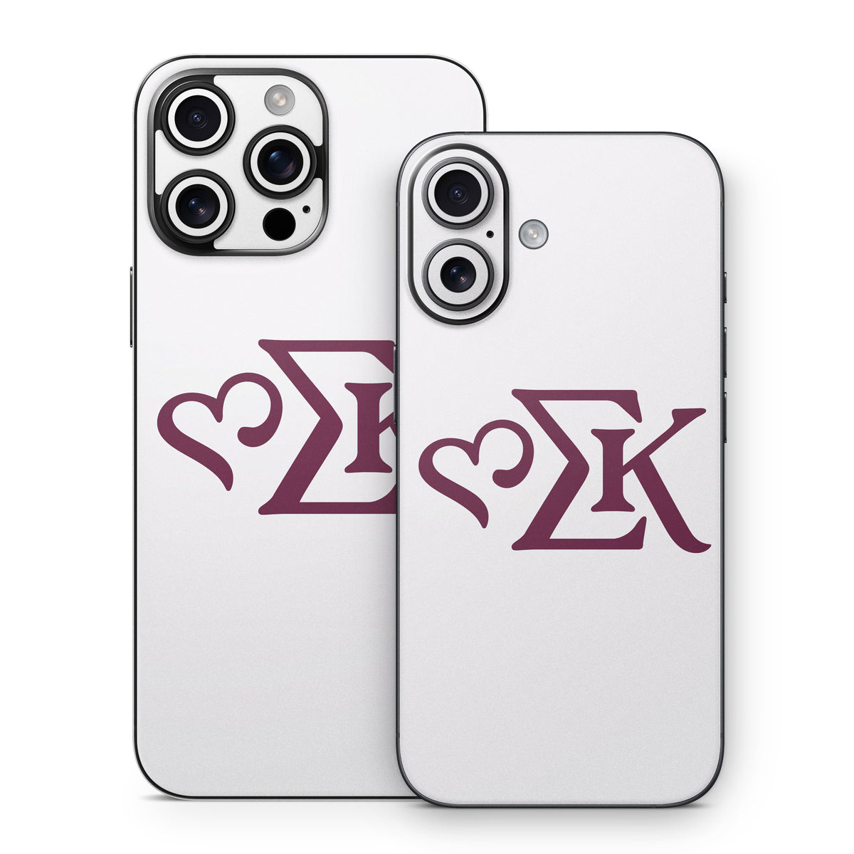 Sigma Kappa Greek Letters Mary Maroon on Dove Love - Apple iPhone 16 Skin
