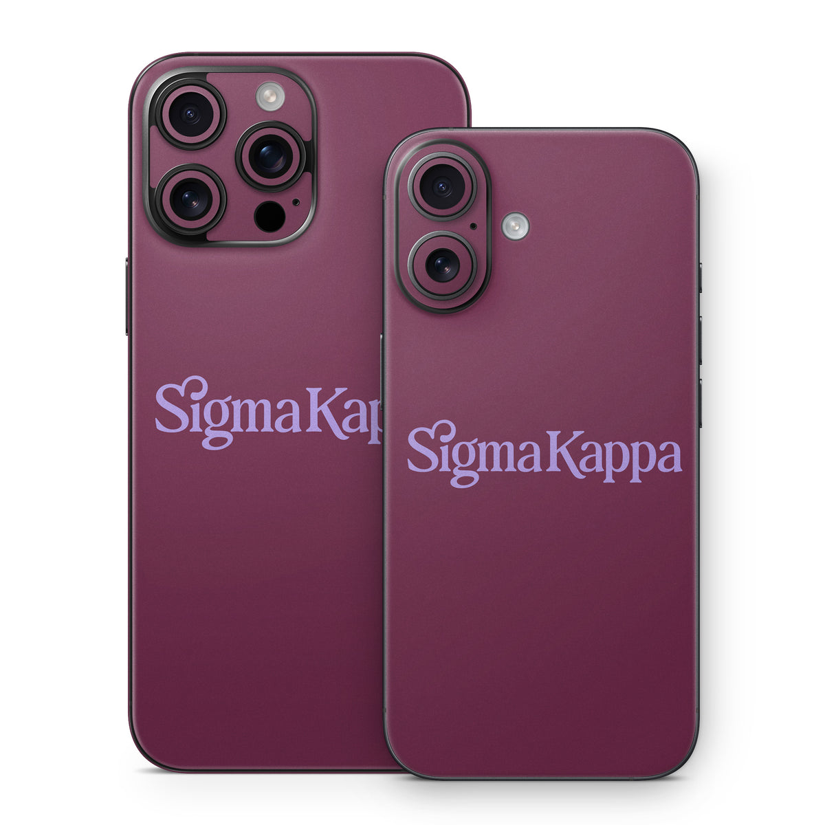 Sigma Kappa Primary Logo Legacy Lavender on Mary Maroon - Apple iPhone 16 Skin