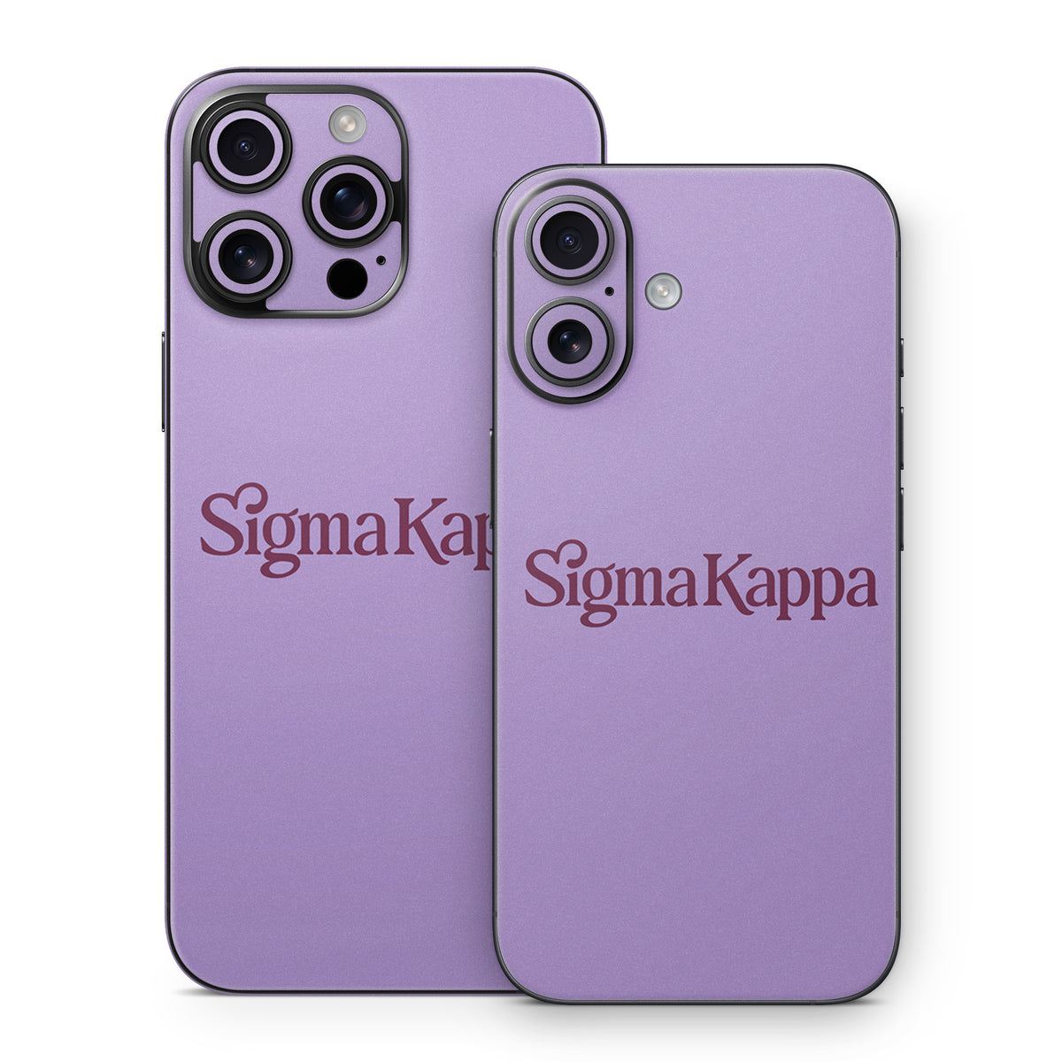 Sigma Kappa Primary Logo Mary Maroon on Legacy Lavender - Apple iPhone 16 Skin