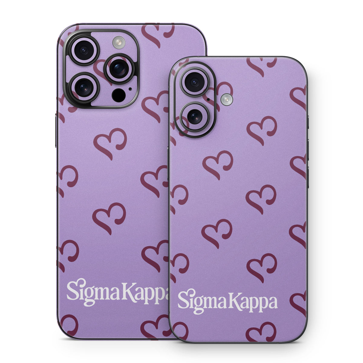 Sigma Kappa Hearts Pattern - Apple iPhone 16 Skin