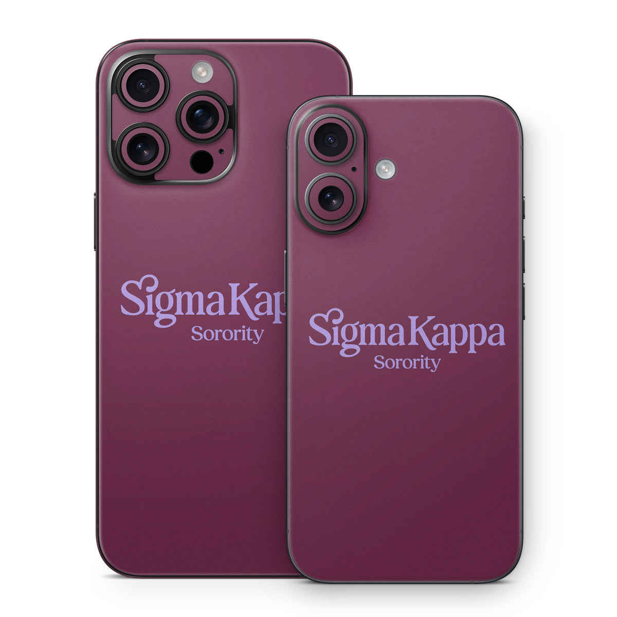 Sigma Kappa Sorority Logo Legacy Lavender on Mary Maroon - Apple iPhone 16 Skin
