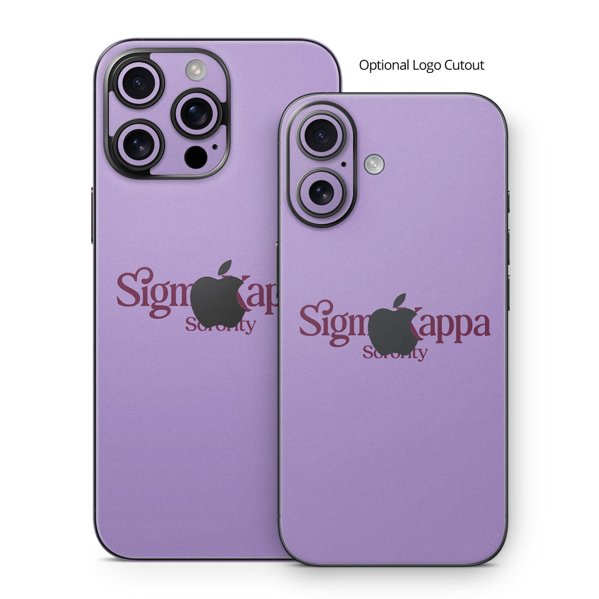 Sigma Kappa Sorority Logo Mary Maroon on Legacy Lavender - Apple iPhone 16 Skin