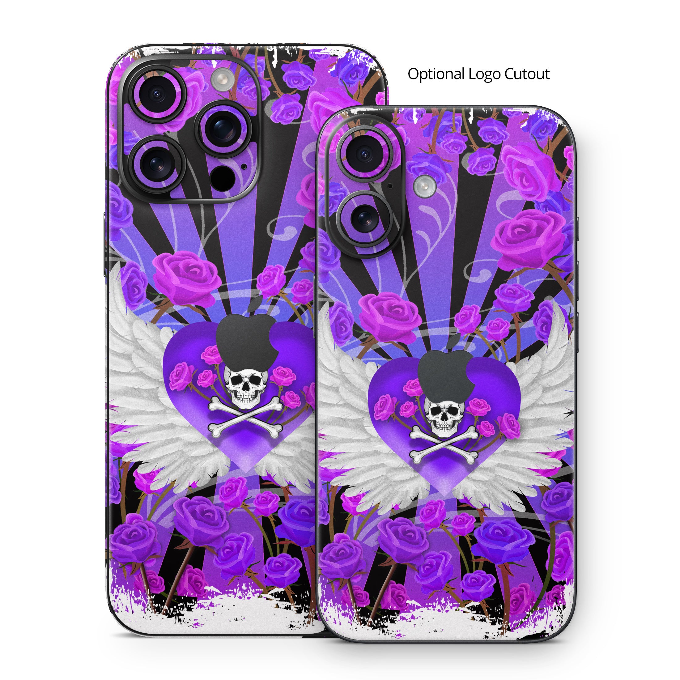 Skull and Roses - Apple iPhone 16 Skin