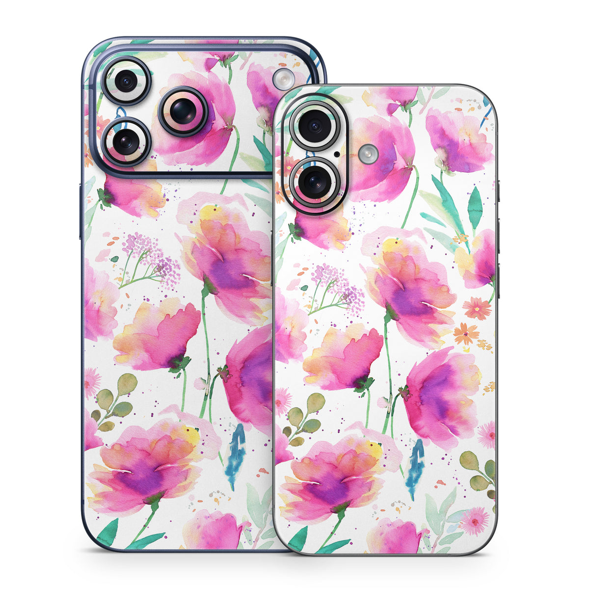 Abstract Pink Poppies - Apple iPhone 17 Skin
