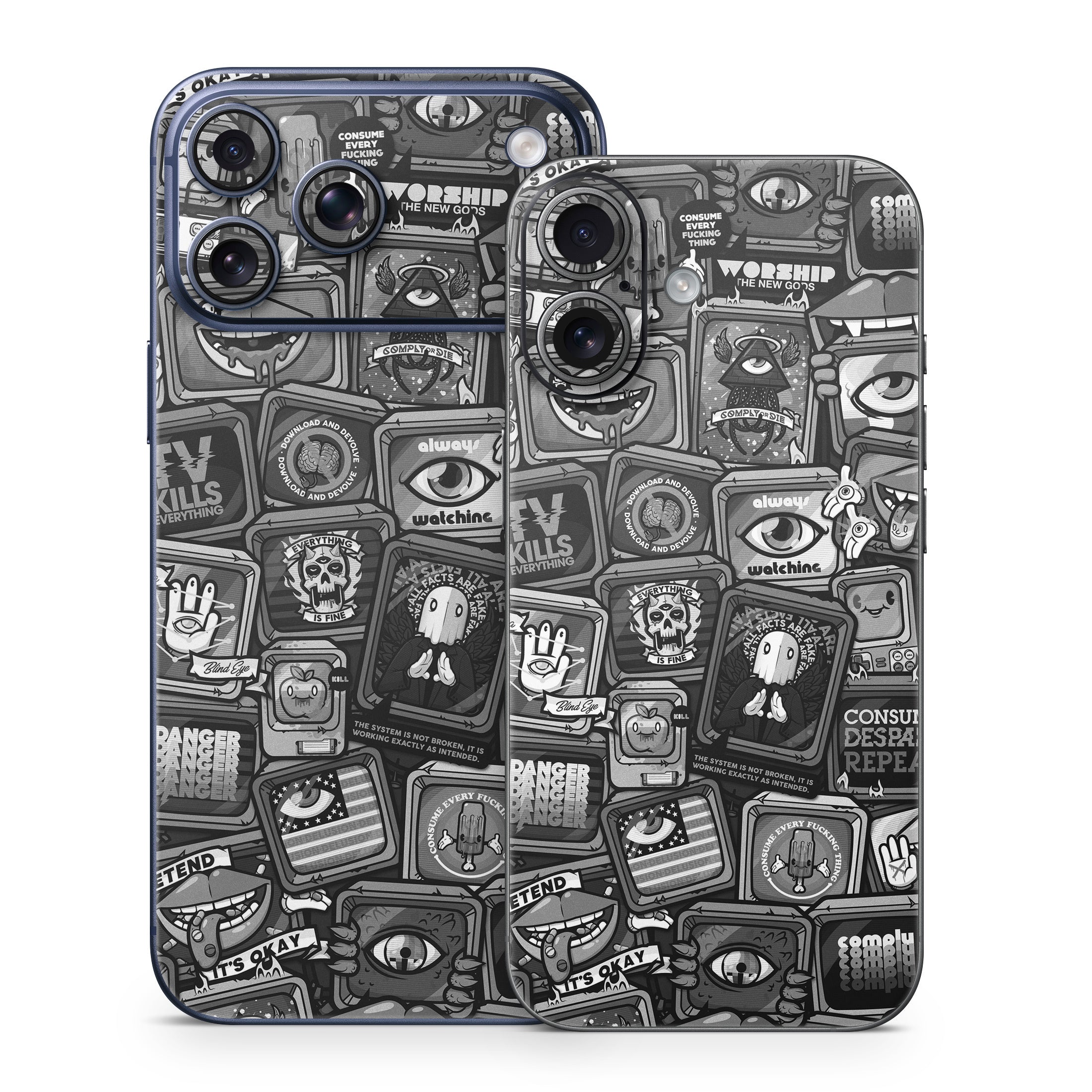 Distraction Tactic B&W - Apple iPhone 17 Skin