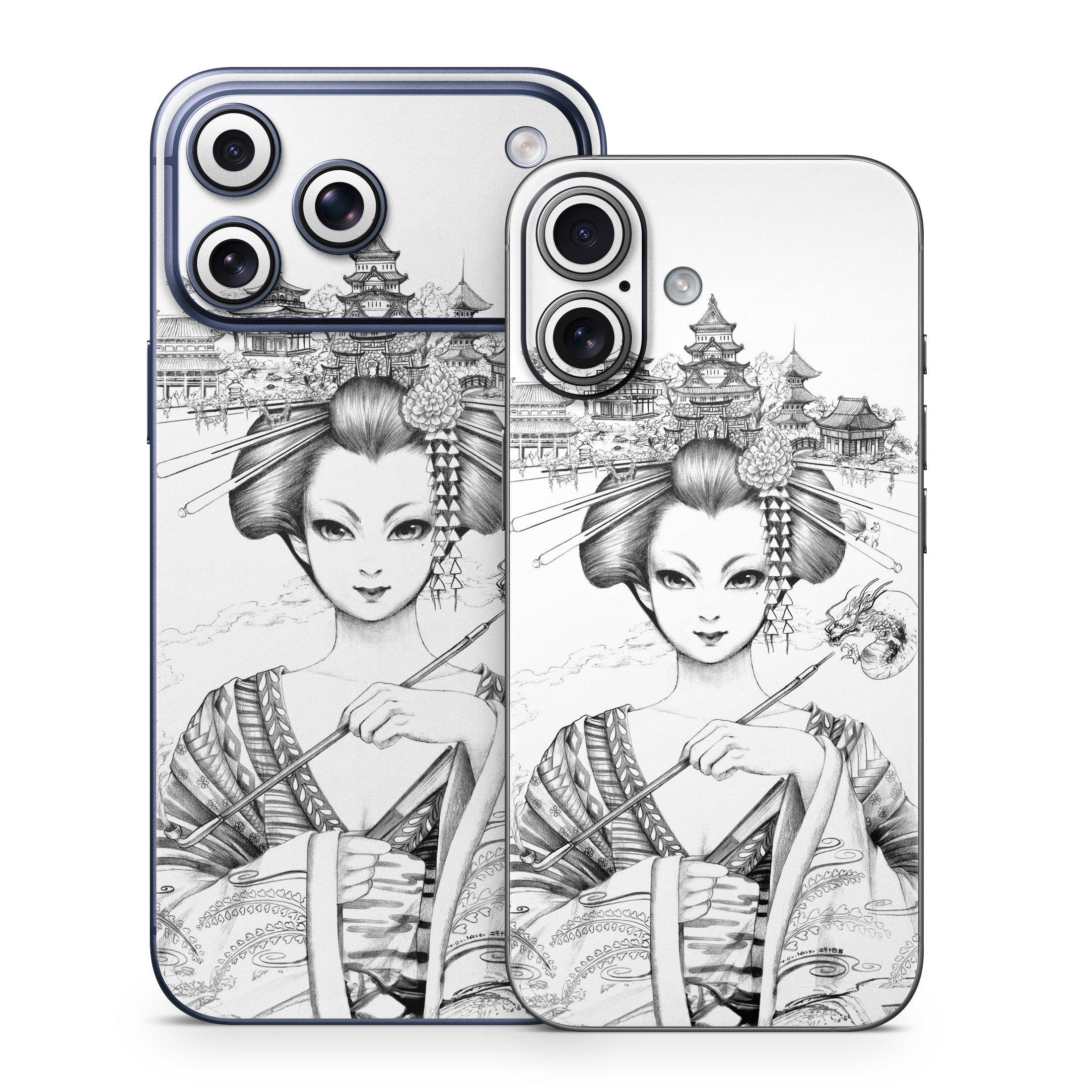 Geisha Sketch - Apple iPhone 17 Skin