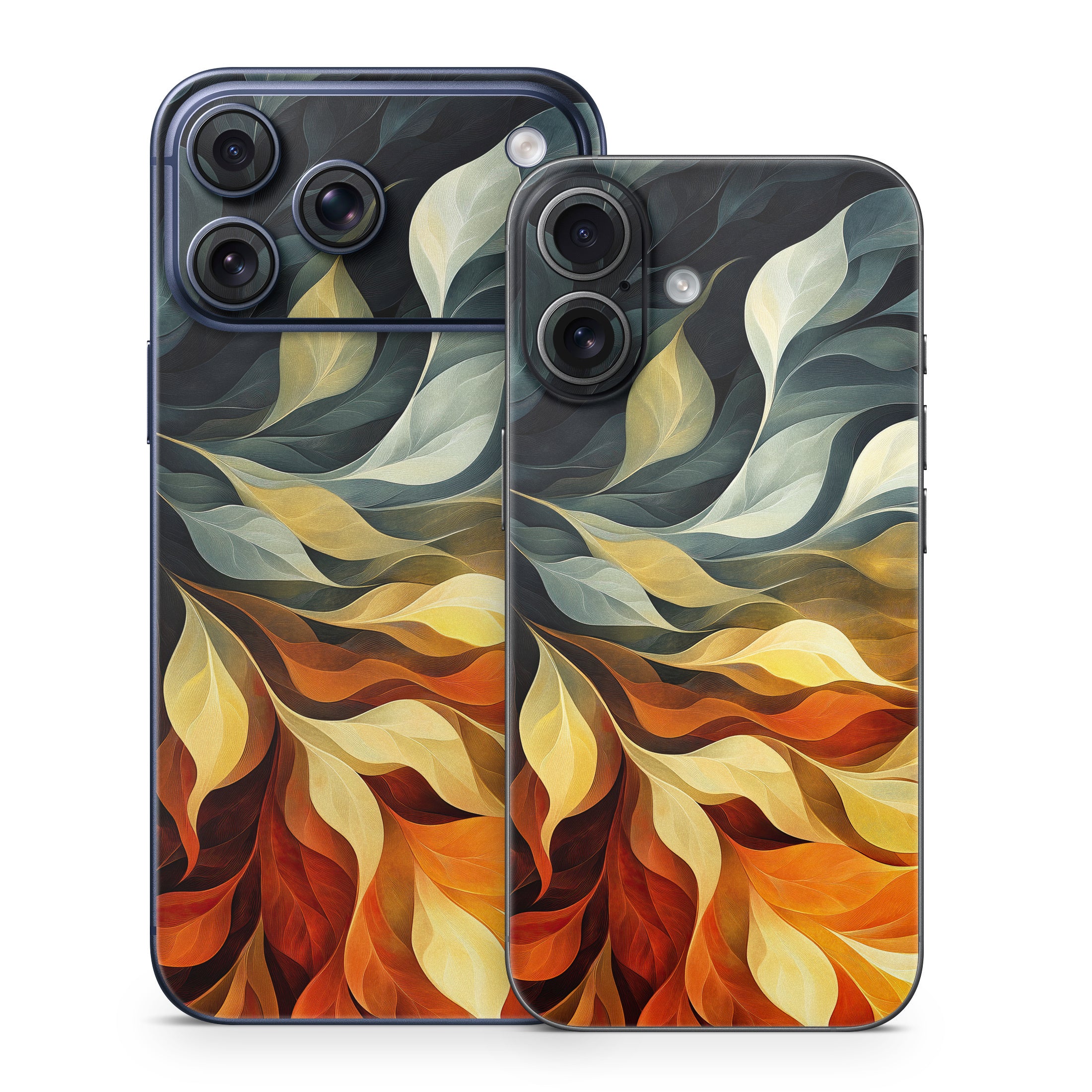 Orange and Charcoal - Apple iPhone 17 Skin