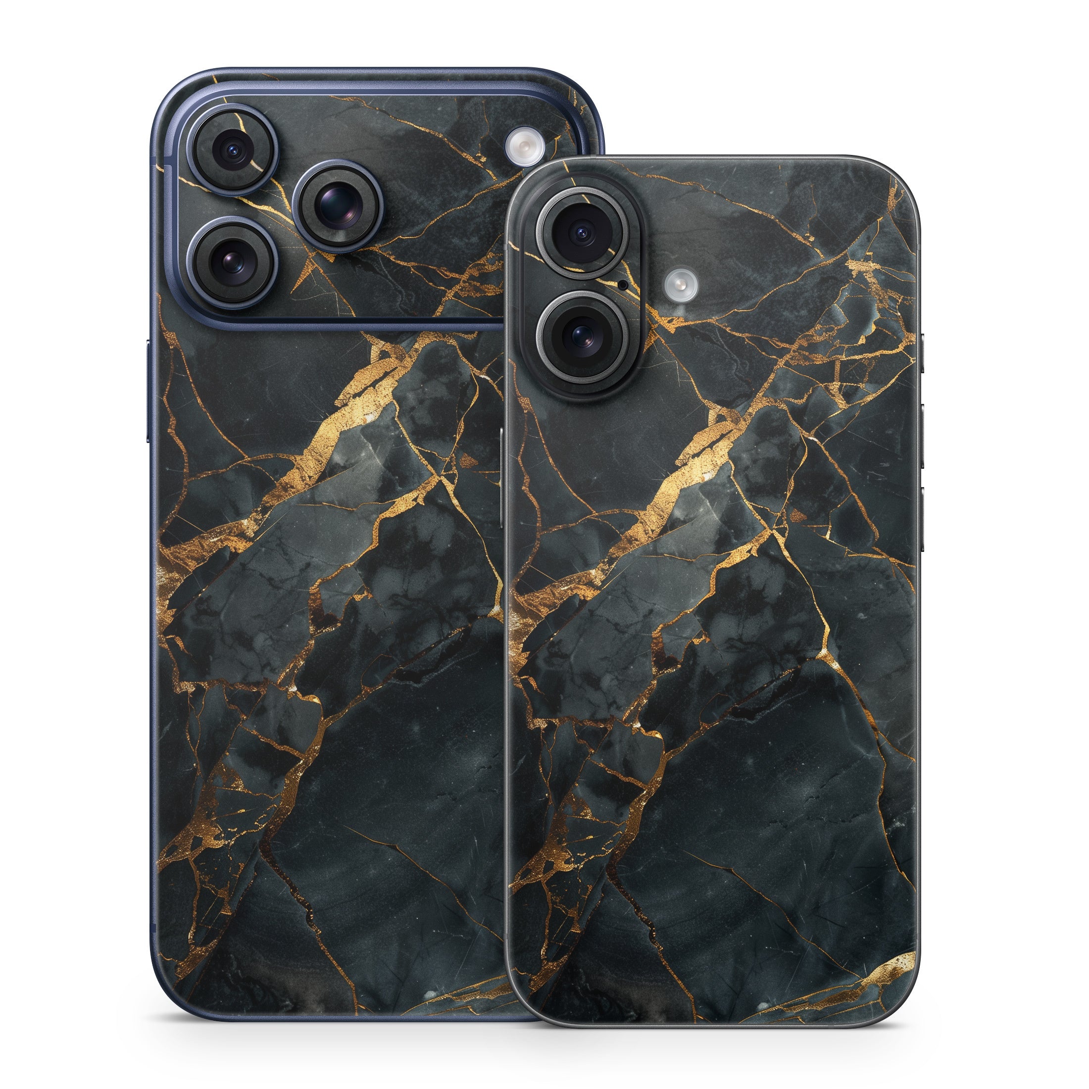 Repaired Black Marble - Apple iPhone 17 Skin