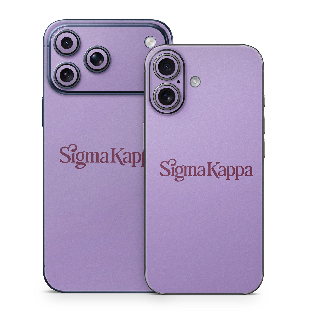 Sigma Kappa Primary Logo Mary Maroon on Legacy Lavender - Apple iPhone 17 Skin