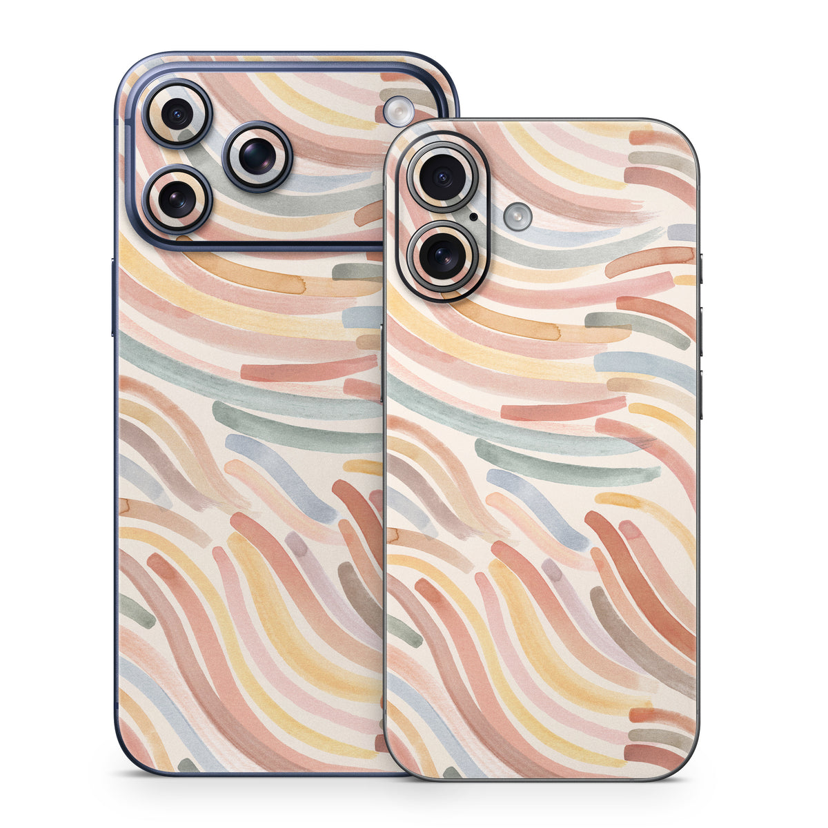 Terracotta Brushstroke Waves - Apple iPhone 17 Skin