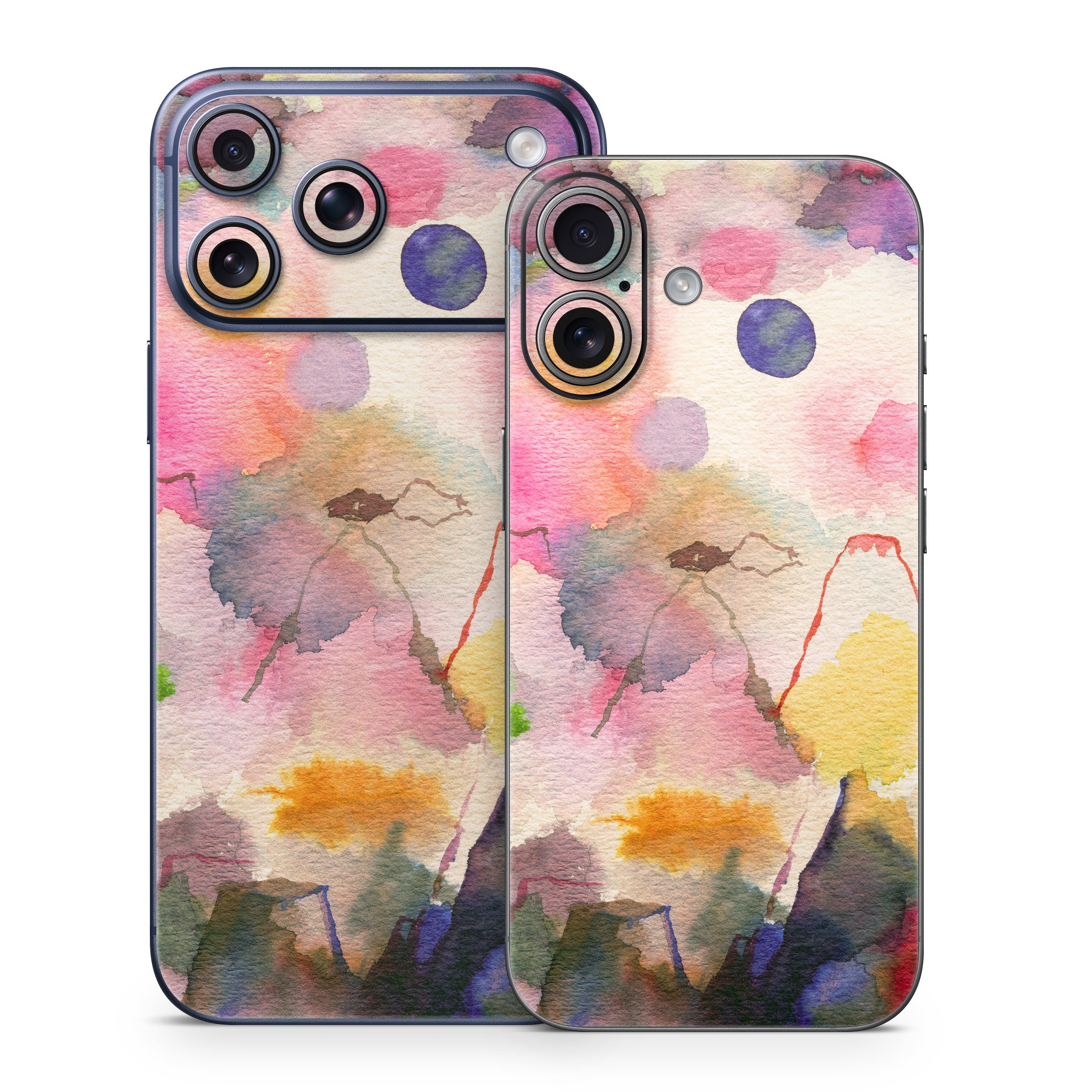 Watercolor Mountains - Apple iPhone 17 Skin