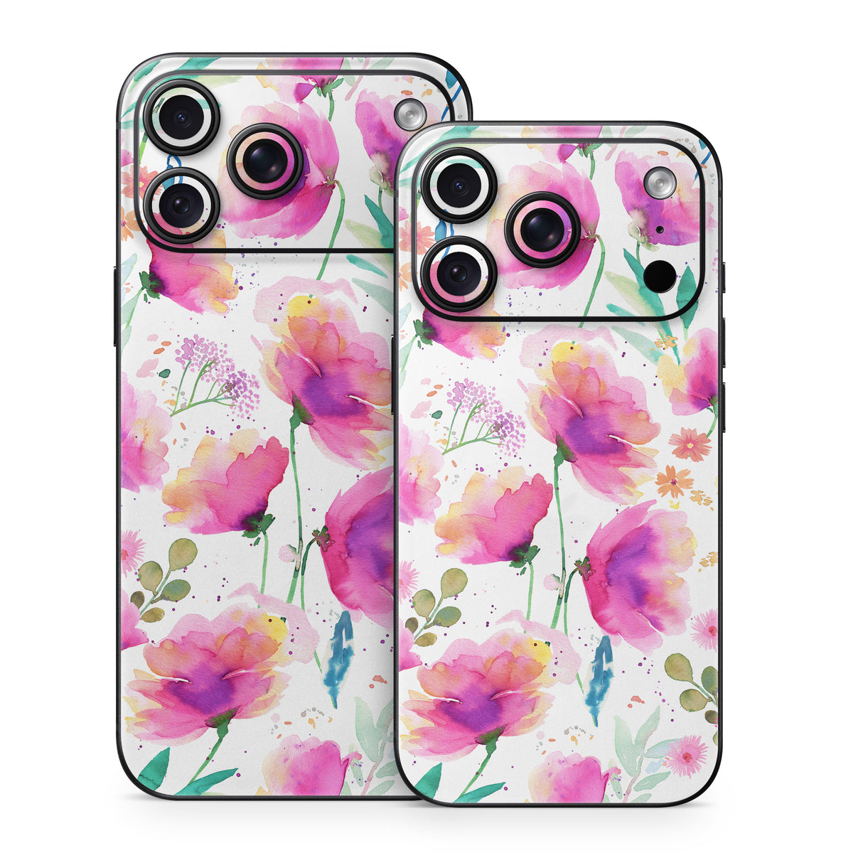 Abstract Pink Poppies - Apple iPhone 18 Skin