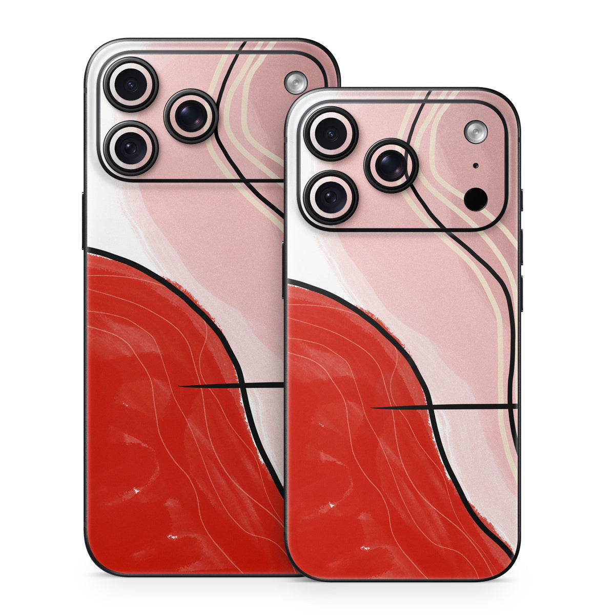 Abstract Red - Apple iPhone 18 Skin