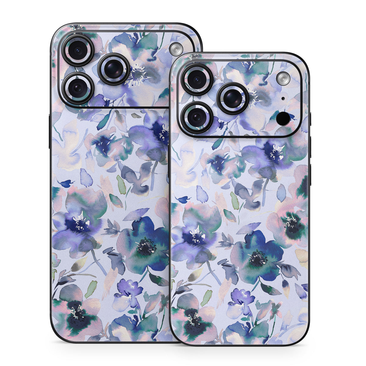 Aquatic Artistic Flowers - Apple iPhone 18 Skin