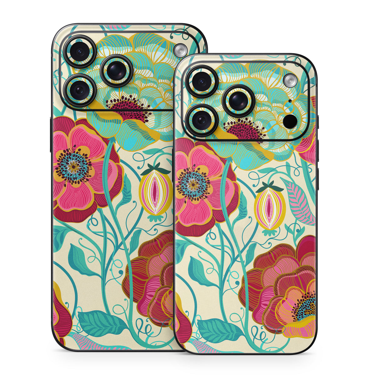 Golden Flowers - Apple iPhone 18 Skin