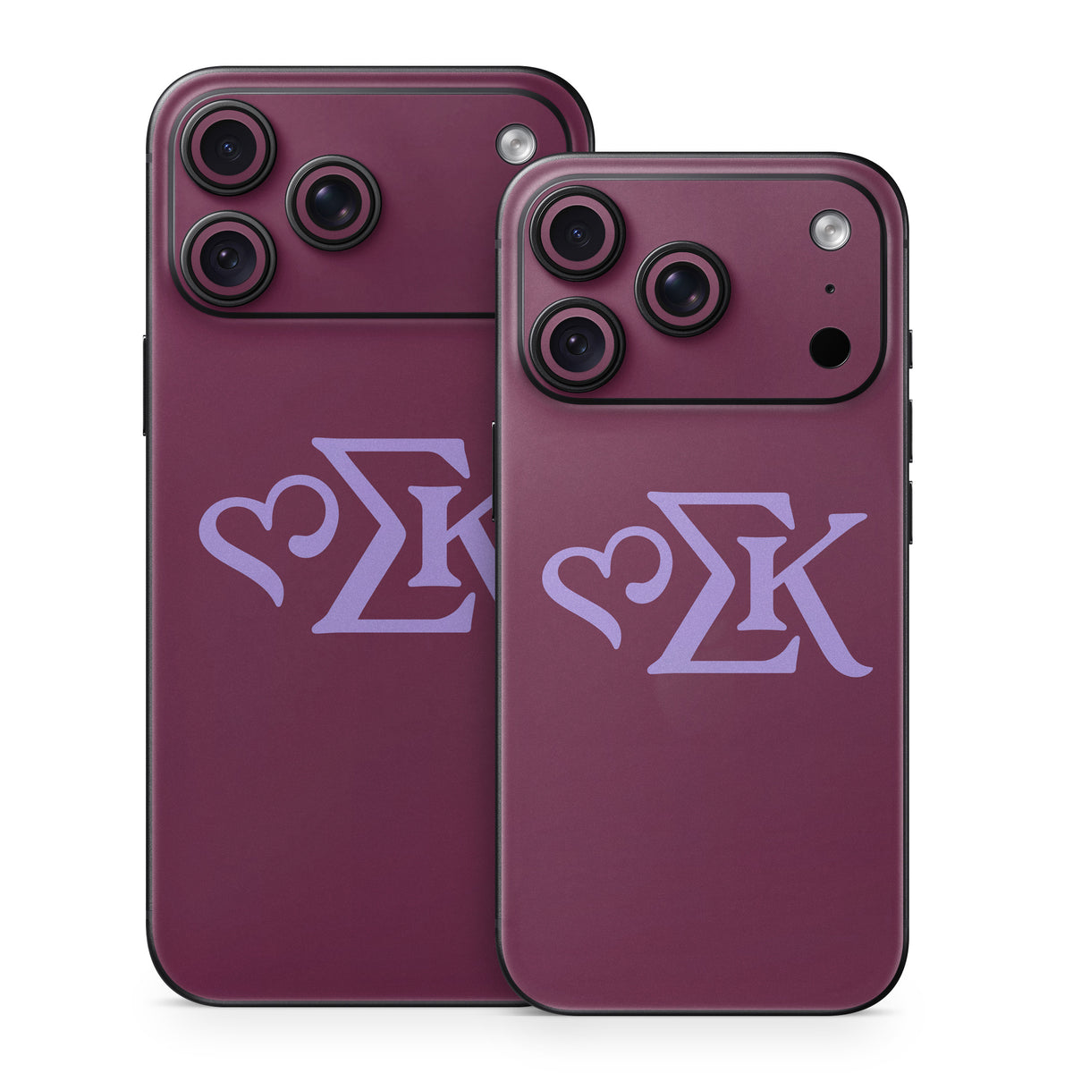Sigma Kappa Greek Letters Legacy Lavender on Mary Maroon - Apple iPhone 18 Skin