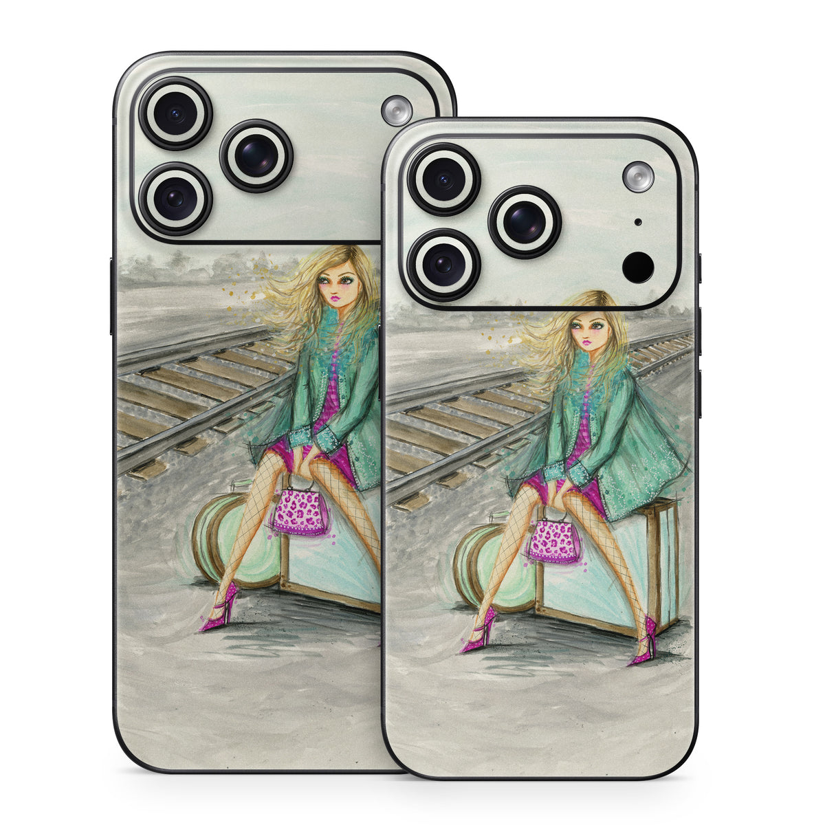 Lulu Waiting by the Train Tracks - Apple iPhone 18 Skin