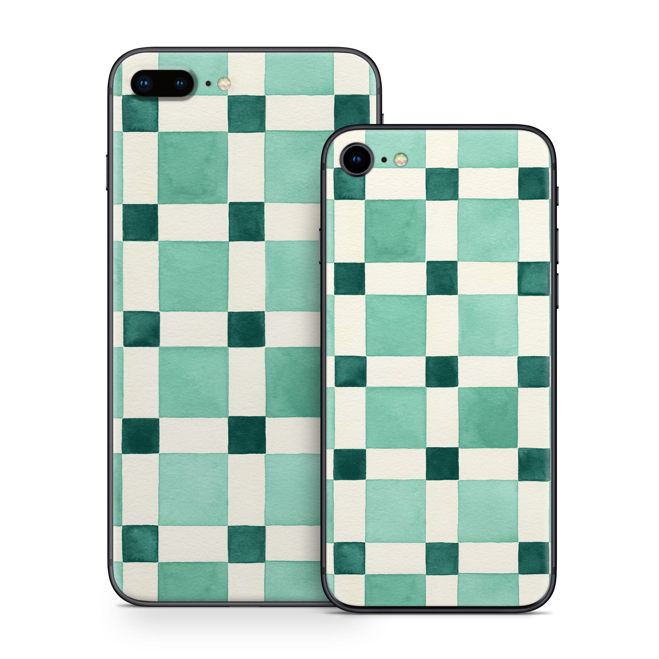 Checker Mosaic Green - Apple iPhone 8 Skin