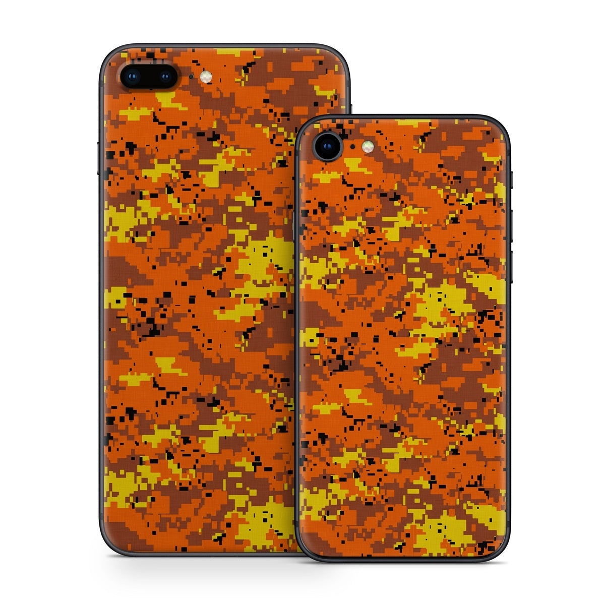 Digital Orange Camo - Apple iPhone 8 Skin