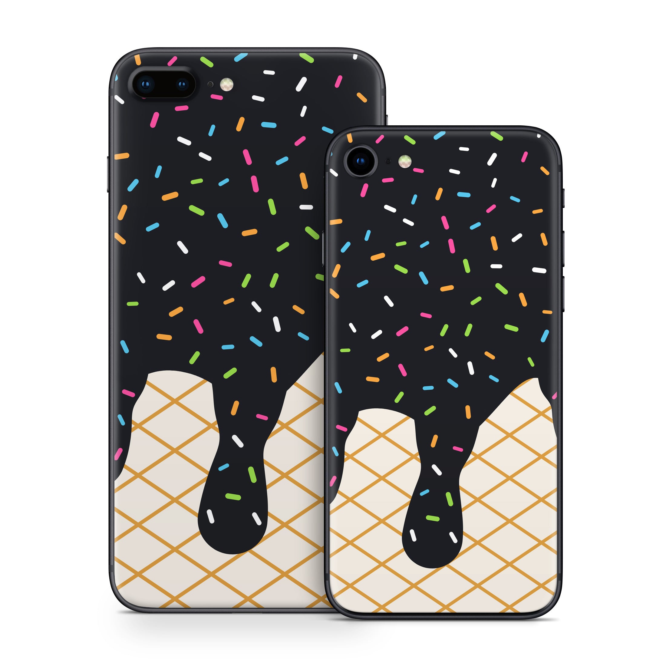 Black Ice Cream Drip - Apple iPhone 8 Skin