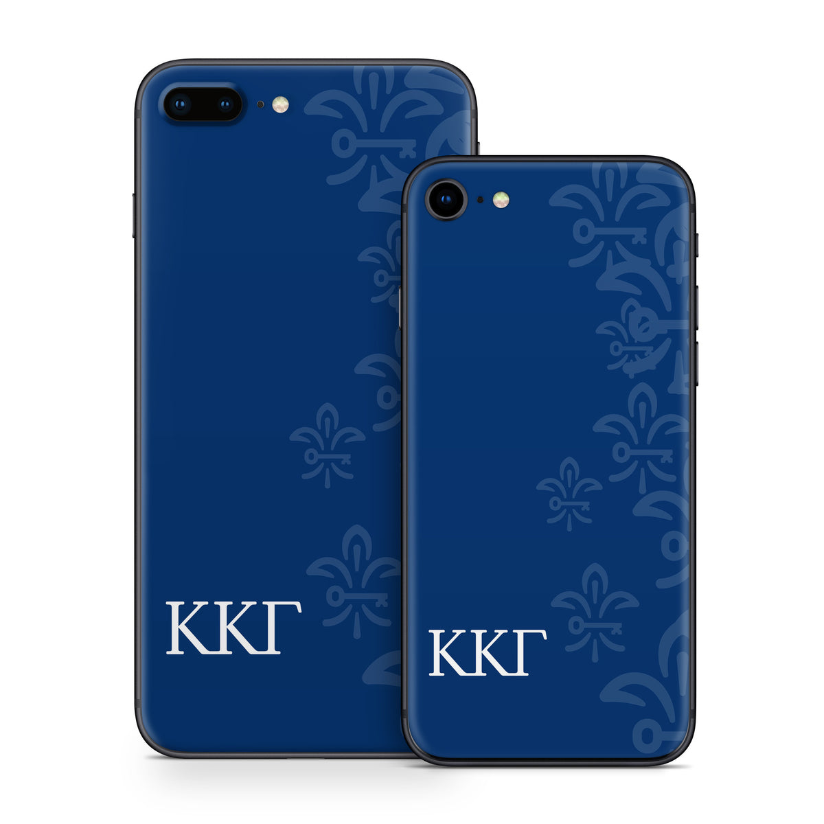 Kappa Kappa Gamma Letters and Fleur De Key Gamma Blue - Apple iPhone 8 Skin