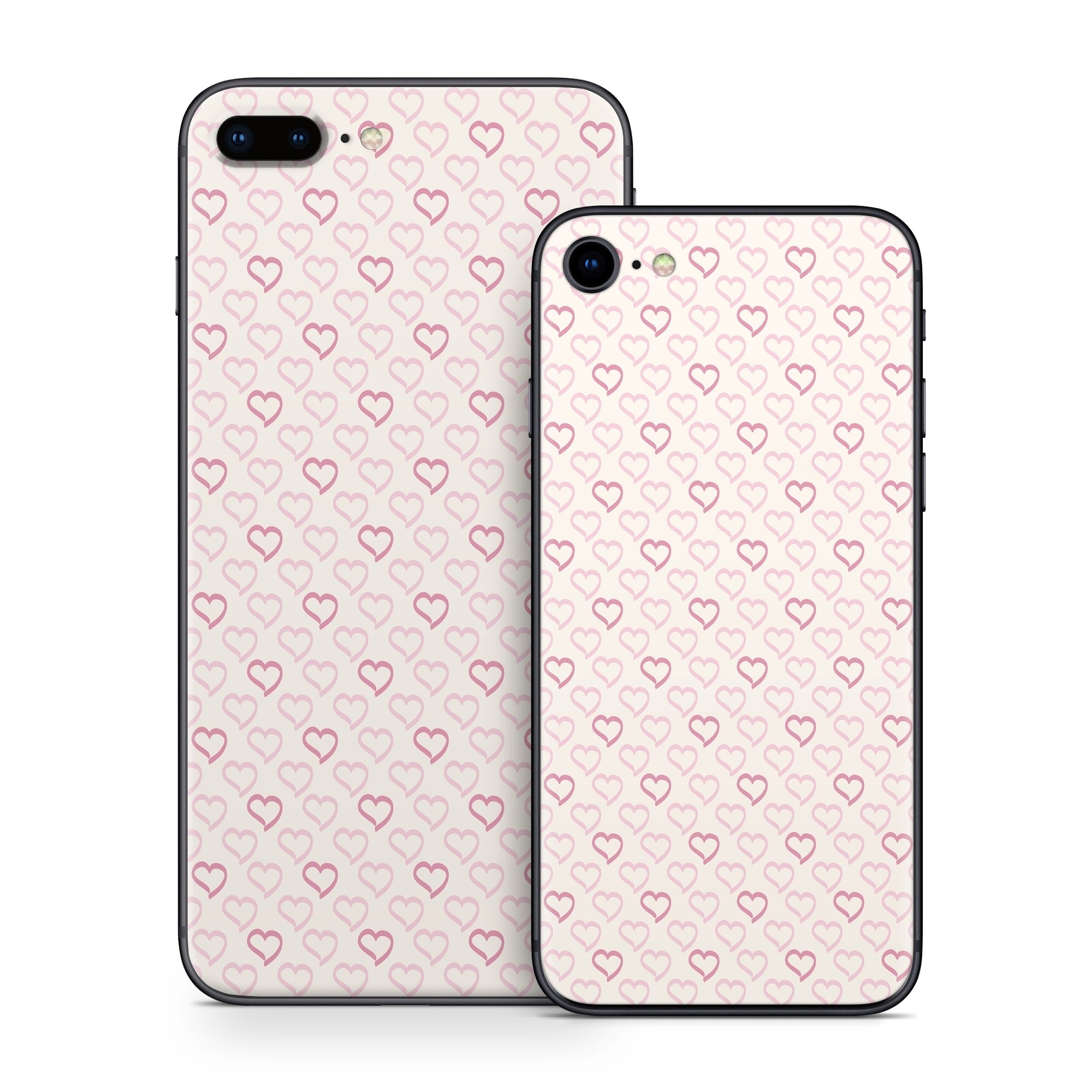 Patterned Hearts - Apple iPhone 8 Skin