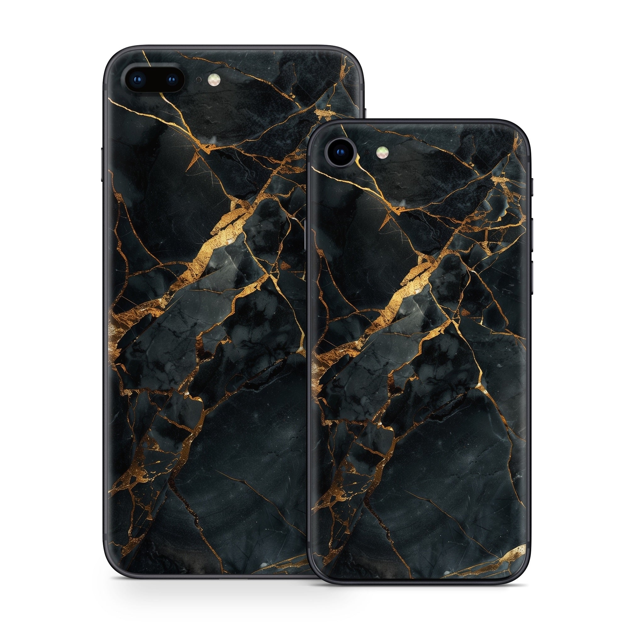 Repaired Black Marble - Apple iPhone 8 Skin