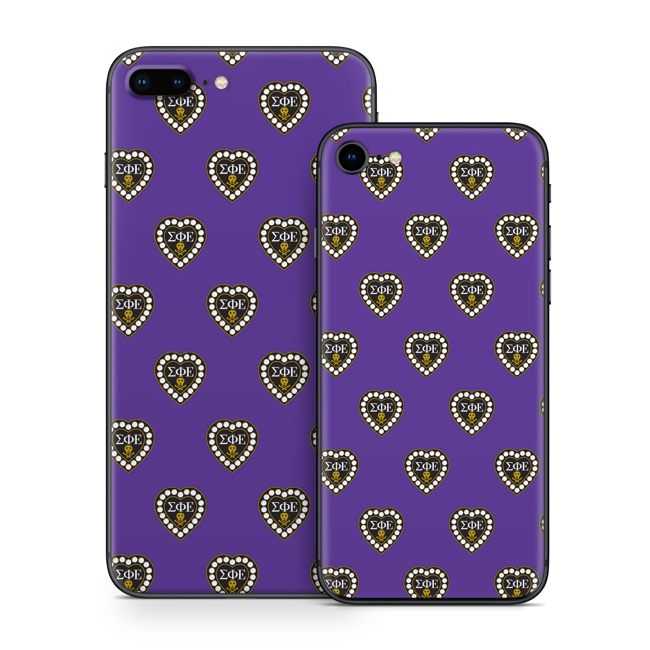 Sigma Phi Epsilon Badge Pattern Purple - Apple iPhone 8 Skin