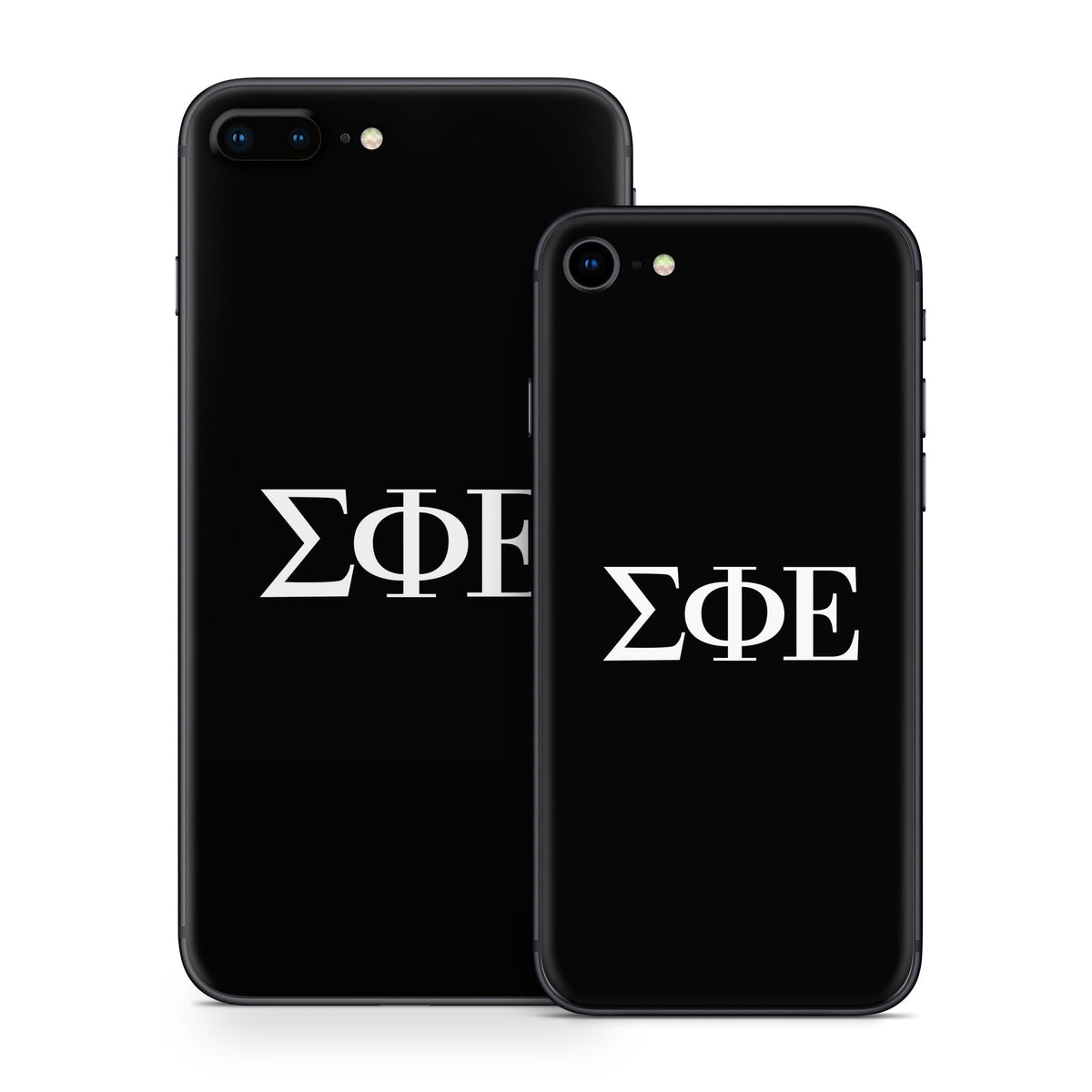 Sigma Phi Epsilon Greek Letters Black - Apple iPhone 8 Skin