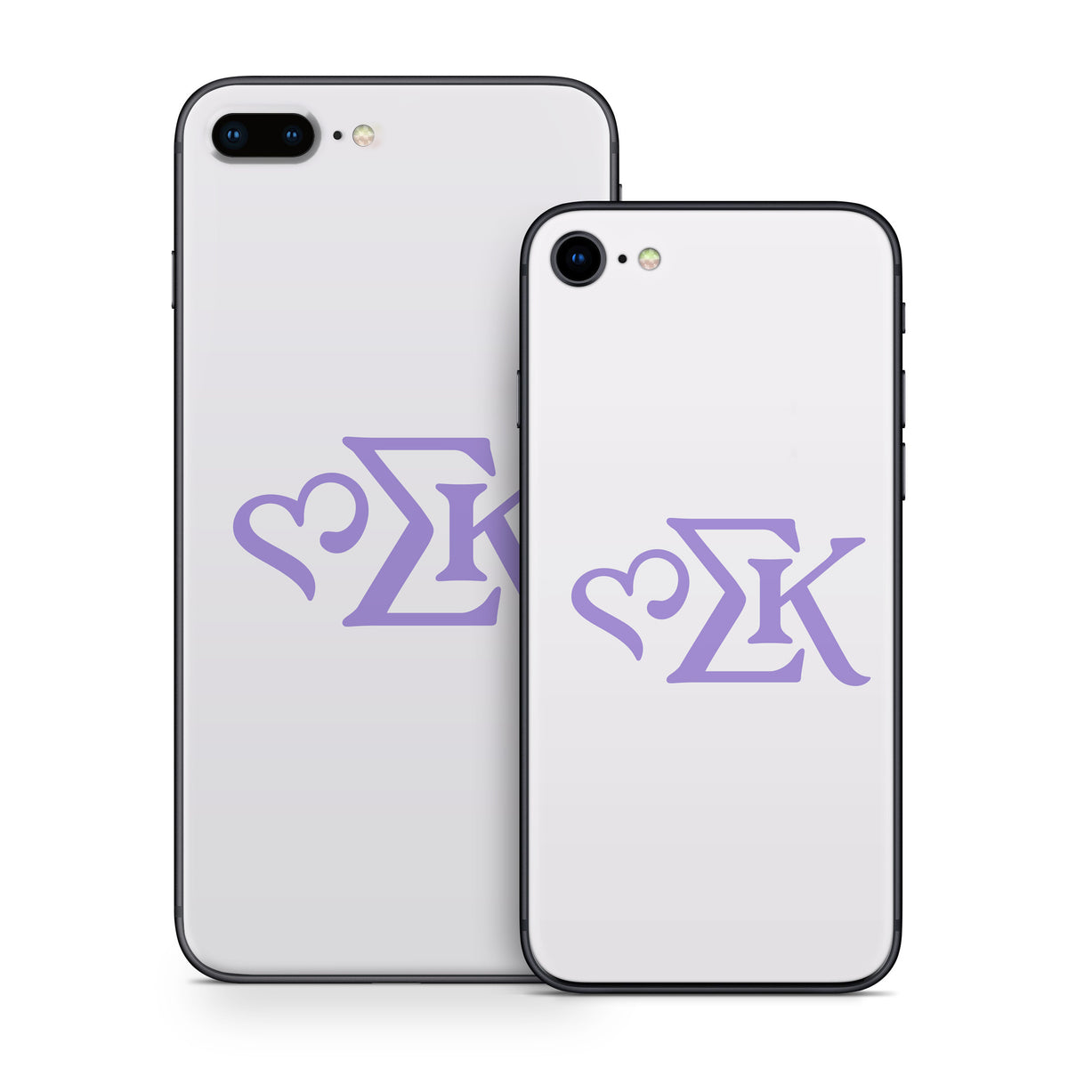 Sigma Kappa Greek Letters Legacy Lavender on Dove Love - Apple iPhone 8 Skin