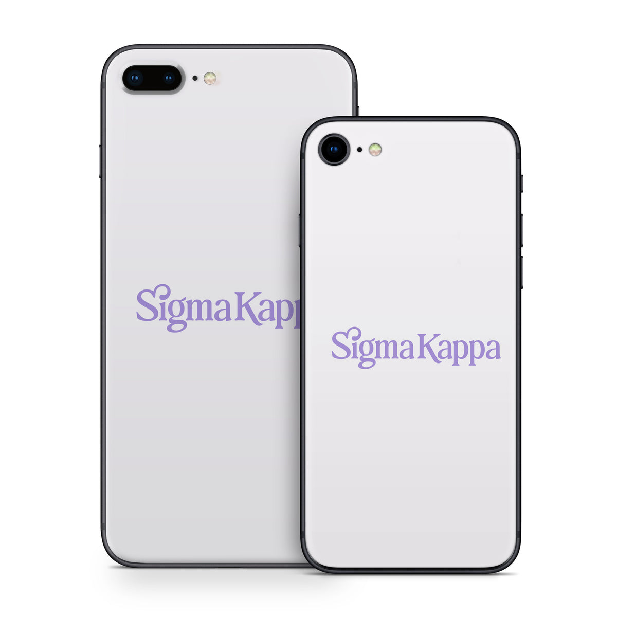 Sigma Kappa Primary Logo Legacy Lavender on Dove Love - Apple iPhone 8 Skin