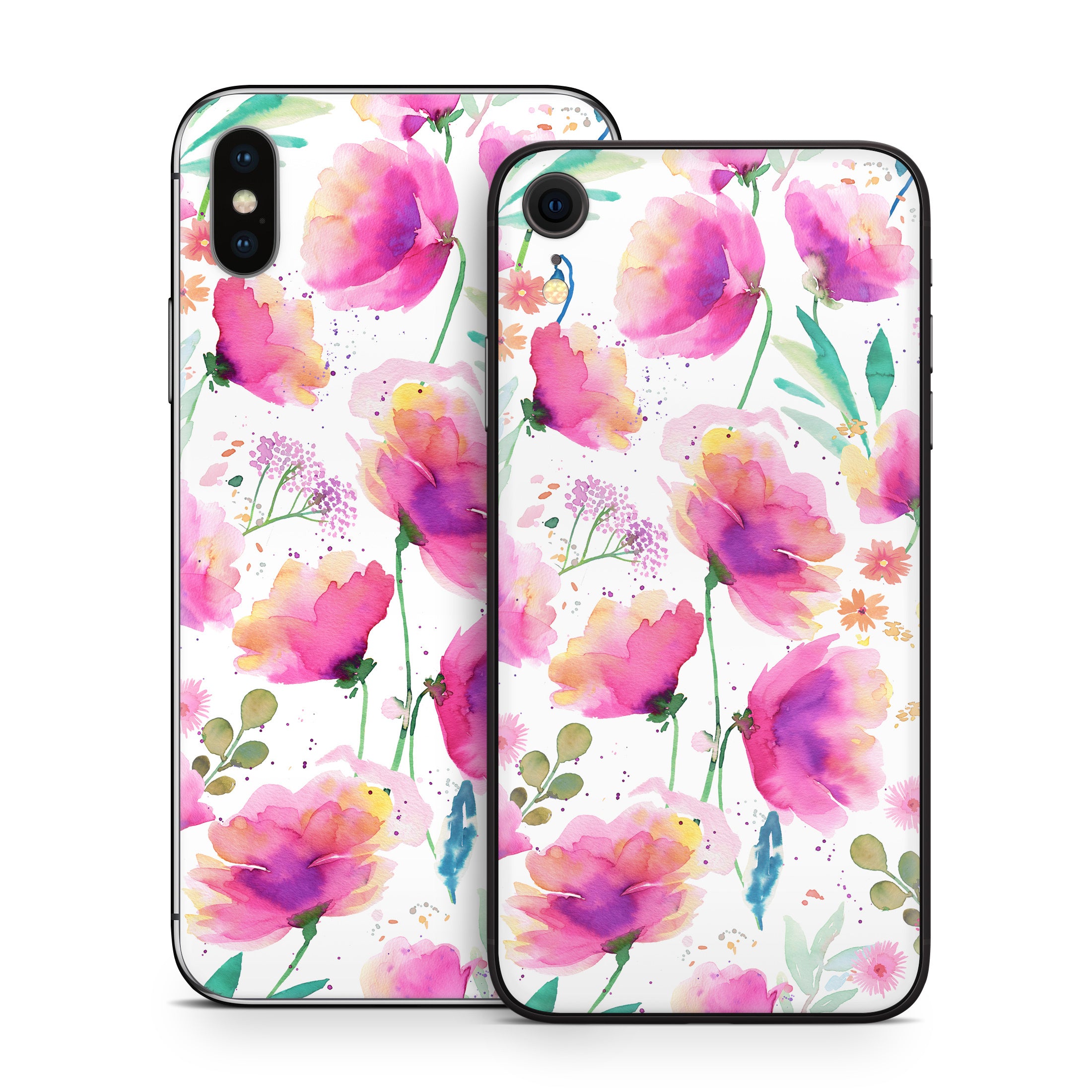 Abstract Pink Poppies - Apple iPhone X Skin